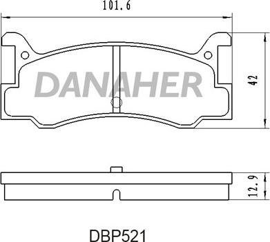 Danaher DBP521 - Bremžu uzliku kompl., Disku bremzes autospares.lv