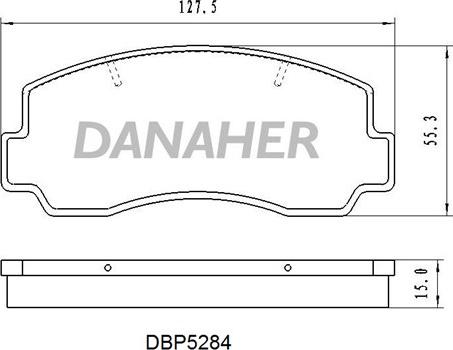 Danaher DBP5284 - Bremžu uzliku kompl., Disku bremzes www.autospares.lv