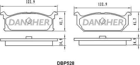 Danaher DBP528 - Brake Pad Set, disc brake www.autospares.lv