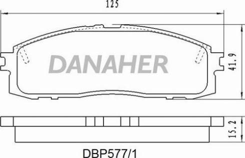 Danaher DBP577/1 - Brake Pad Set, disc brake www.autospares.lv