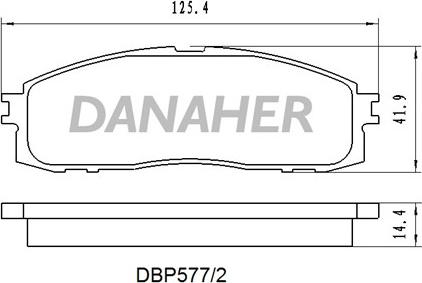 Danaher DBP577/2 - Bremžu uzliku kompl., Disku bremzes autospares.lv