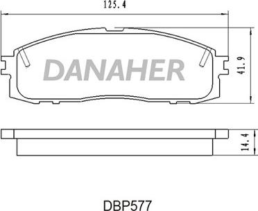 Danaher DBP577 - Bremžu uzliku kompl., Disku bremzes www.autospares.lv