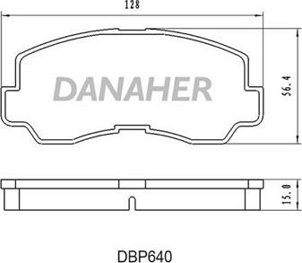 Danaher DBP640 - Bremžu uzliku kompl., Disku bremzes www.autospares.lv