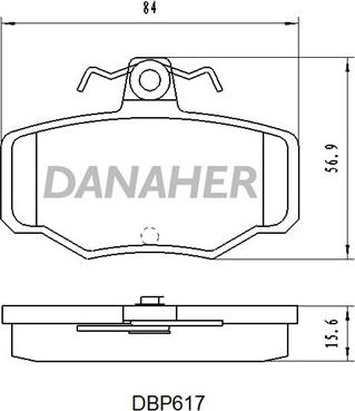 Danaher DBP617 - Bremžu uzliku kompl., Disku bremzes autospares.lv