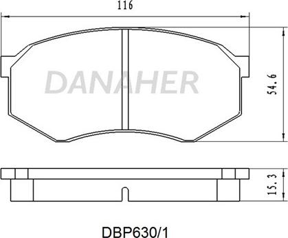 Danaher DBP630/1 - Bremžu uzliku kompl., Disku bremzes autospares.lv