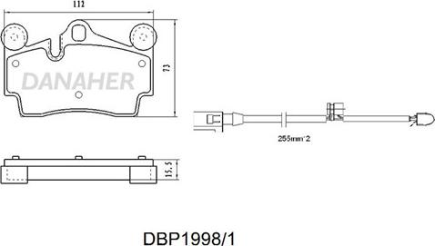 Danaher DBP1998/1 - Bremžu uzliku kompl., Disku bremzes autospares.lv