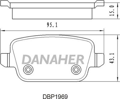 Danaher DBP1969 - Bremžu uzliku kompl., Disku bremzes autospares.lv