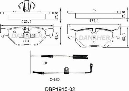 Danaher DBP1915-02 - Bremžu uzliku kompl., Disku bremzes autospares.lv