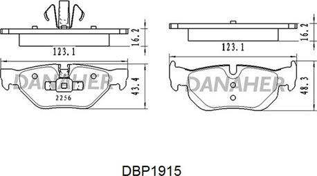 Danaher DBP1915 - Bremžu uzliku kompl., Disku bremzes autospares.lv