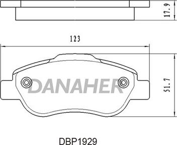 Danaher DBP1929 - Brake Pad Set, disc brake www.autospares.lv