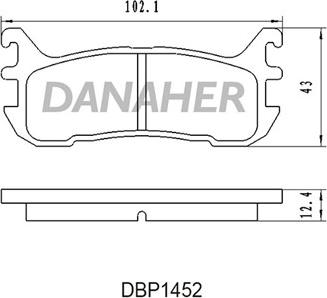 Danaher DBP1452 - Bremžu uzliku kompl., Disku bremzes autospares.lv