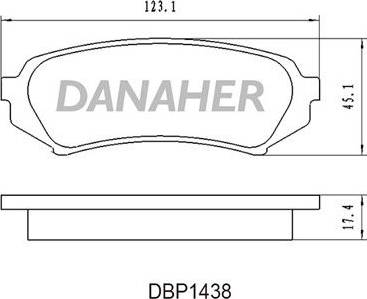 Danaher DBP1438 - Brake Pad Set, disc brake www.autospares.lv