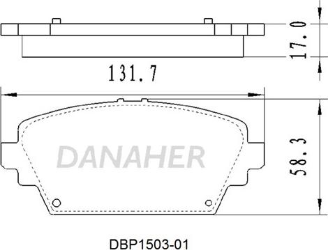 Danaher DBP1503-01 - Bremžu uzliku kompl., Disku bremzes www.autospares.lv