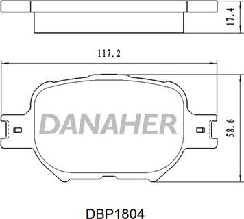 Danaher DBP1804 - Brake Pad Set, disc brake www.autospares.lv