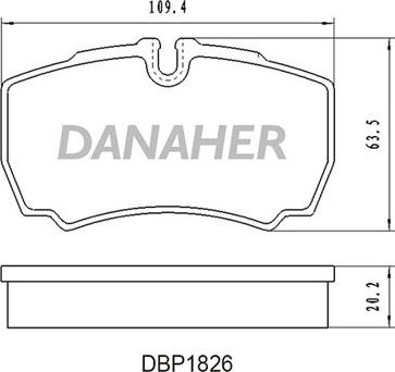 Danaher DBP1826 - Brake Pad Set, disc brake www.autospares.lv