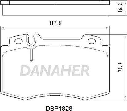 Danaher DBP1828 - Bremžu uzliku kompl., Disku bremzes autospares.lv