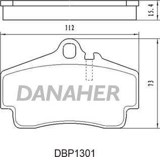 Danaher DBP1301 - Тормозные колодки, дисковые, комплект www.autospares.lv