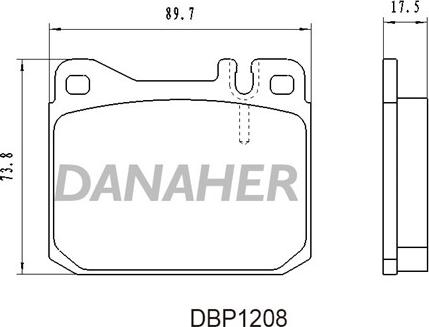 Danaher DBP1208 - Bremžu uzliku kompl., Disku bremzes www.autospares.lv