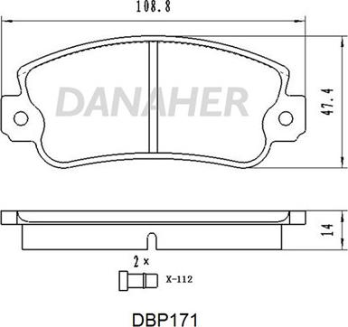 Danaher DBP171 - Bremžu uzliku kompl., Disku bremzes autospares.lv