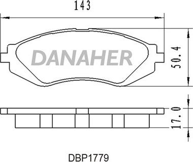 Danaher DBP1779 - Bremžu uzliku kompl., Disku bremzes autospares.lv