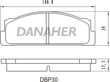 Danaher DBP30 - Bremžu uzliku kompl., Disku bremzes autospares.lv