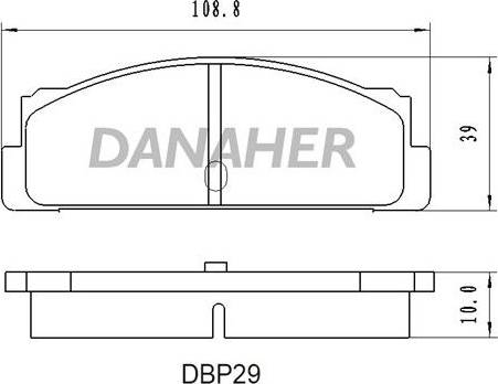 Danaher DBP29 - Bremžu uzliku kompl., Disku bremzes autospares.lv