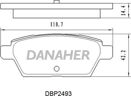 Danaher DBP2493 - Bremžu uzliku kompl., Disku bremzes www.autospares.lv