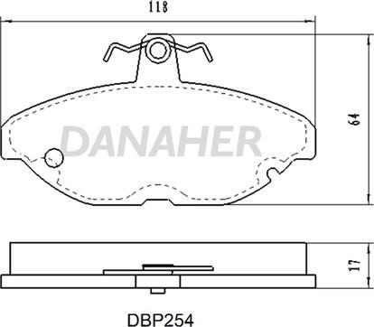 Danaher DBP254 - Bremžu uzliku kompl., Disku bremzes autospares.lv