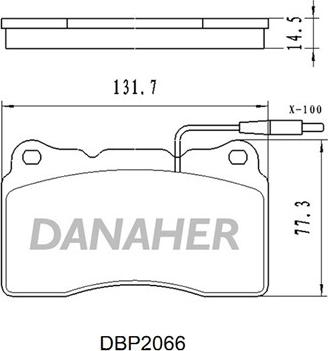 Danaher DBP2066 - Bremžu uzliku kompl., Disku bremzes autospares.lv