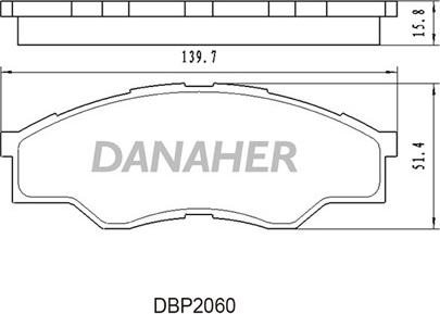 Danaher DBP2060 - Bremžu uzliku kompl., Disku bremzes www.autospares.lv