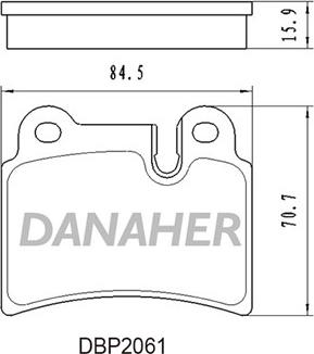 Danaher DBP2061 - Bremžu uzliku kompl., Disku bremzes autospares.lv