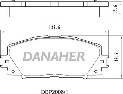 Danaher DBP2006/1 - Bremžu uzliku kompl., Disku bremzes autospares.lv