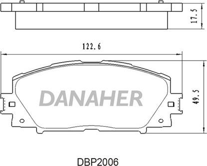 Danaher DBP2006 - Bremžu uzliku kompl., Disku bremzes autospares.lv