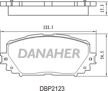 Danaher DBP2123 - Bremžu uzliku kompl., Disku bremzes autospares.lv