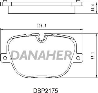 Danaher DBP2175 - Bremžu uzliku kompl., Disku bremzes www.autospares.lv