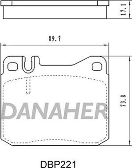 Danaher DBP221 - Bremžu uzliku kompl., Disku bremzes autospares.lv