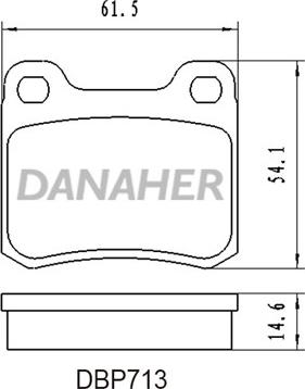 Danaher DBP713 - Bremžu uzliku kompl., Disku bremzes www.autospares.lv