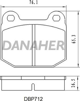 Danaher DBP712 - Bremžu uzliku kompl., Disku bremzes www.autospares.lv