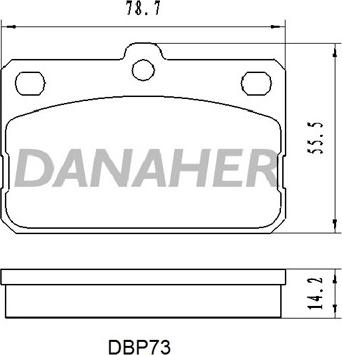 Danaher DBP73 - Bremžu uzliku kompl., Disku bremzes autospares.lv