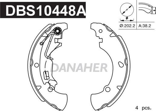 Danaher DBS10448A - Bremžu loku komplekts www.autospares.lv