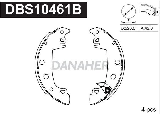 Danaher DBS10461B - Bremžu loku komplekts www.autospares.lv