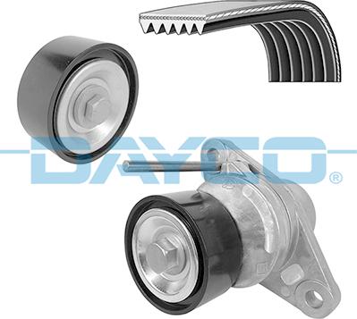 Dayco KPV207 - Поликлиновый ременный комплект www.autospares.lv