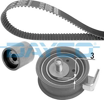 Dayco KTB443 - Timing Belt Set www.autospares.lv