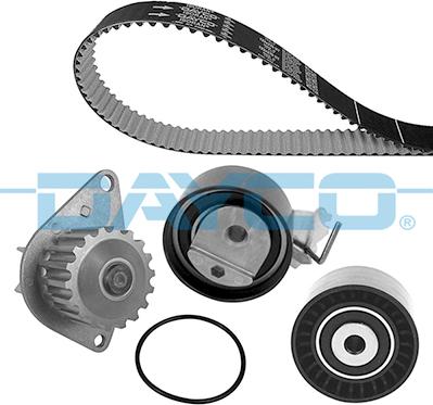 Dayco KTBWP4950 - Водяной насос + комплект зубчатого ремня ГРМ www.autospares.lv