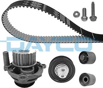 Dayco KTBWP6140 - Водяной насос + комплект зубчатого ремня ГРМ www.autospares.lv