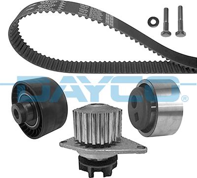 Dayco KTBWP1030 - Водяной насос + комплект зубчатого ремня ГРМ www.autospares.lv