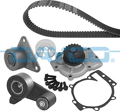 Dayco KTBWP1851 - Водяной насос + комплект зубчатого ремня ГРМ www.autospares.lv