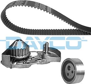 Dayco KTBWP2590 - Водяной насос + комплект зубчатого ремня ГРМ www.autospares.lv