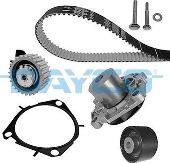 Dayco KTBWP7590 - Водяной насос + комплект зубчатого ремня ГРМ www.autospares.lv