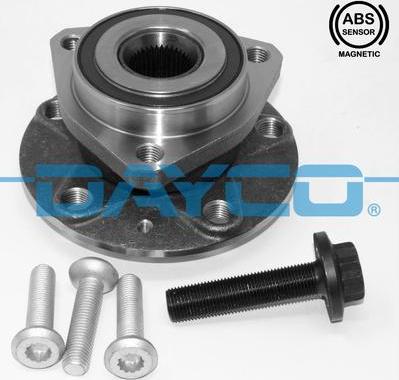 Dayco KWD1008 - Подшипник ступицы колеса, комплект www.autospares.lv